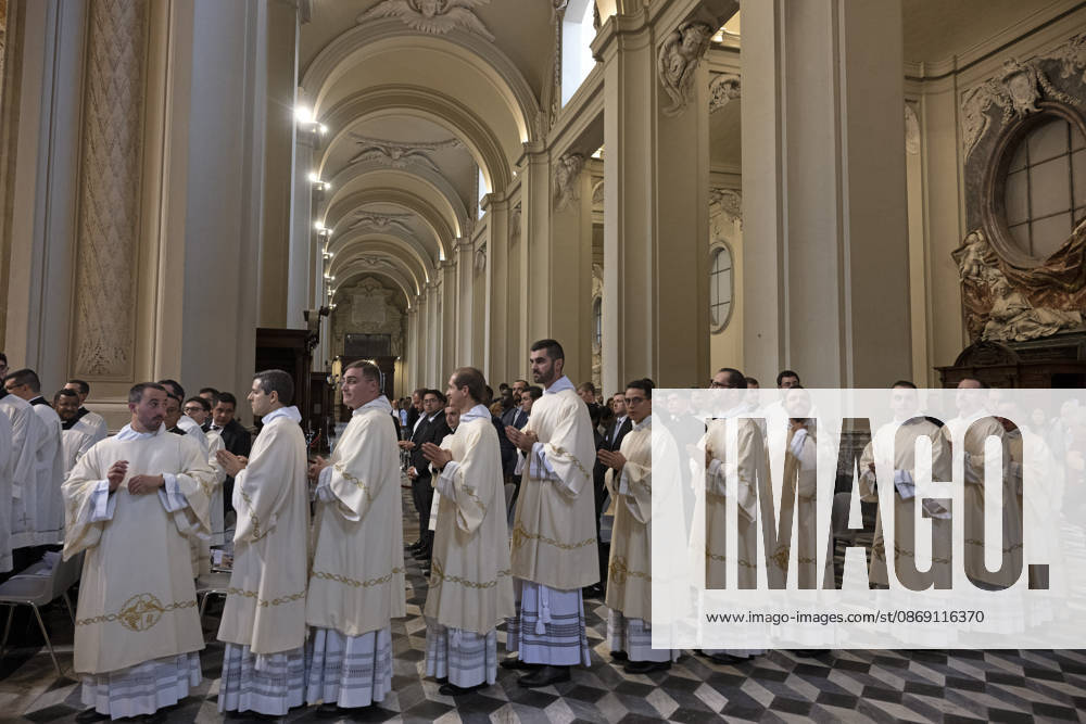 IPA89503395 - Italy, Rome, Vatican, October 10, 2026: Cardinal Baldo Reina celebrates Mass for the ordination of deacons at St. John Lateran. Photo by ALESSIA GIULIANI Catholic Press Photo