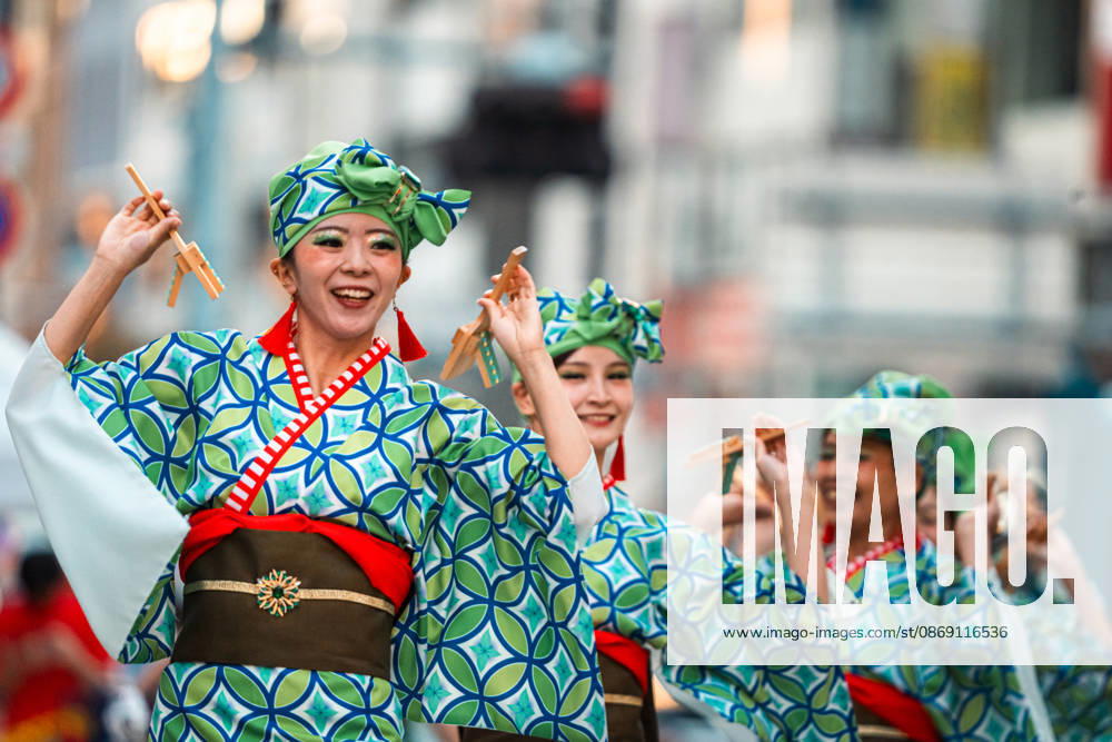 General view, October 10, 2026 - Dancers perform during the eve-of-festival events of the 27th Tokyo Yosakoi Festival in Ikebukuro, Tokyo, Japan, on October 10, 2026. Part of the Fukuro Matsuri celebrations, the event brings together yosakoi dance teams in colorful costumes for energetic performances combining traditional Japanese dance influences with contemporary music and choreography. aflo_354761479