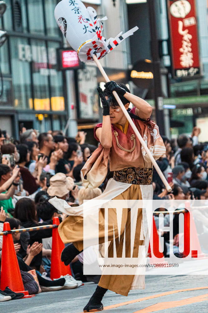 General view, October 10, 2026 - Dancers perform during the eve-of-festival events of the 27th Tokyo Yosakoi Festival in Ikebukuro, Tokyo, Japan, on October 10, 2026. Part of the Fukuro Matsuri celebrations, the event brings together yosakoi dance teams in colorful costumes for energetic performances combining traditional Japanese dance influences with contemporary music and choreography. aflo_354761561