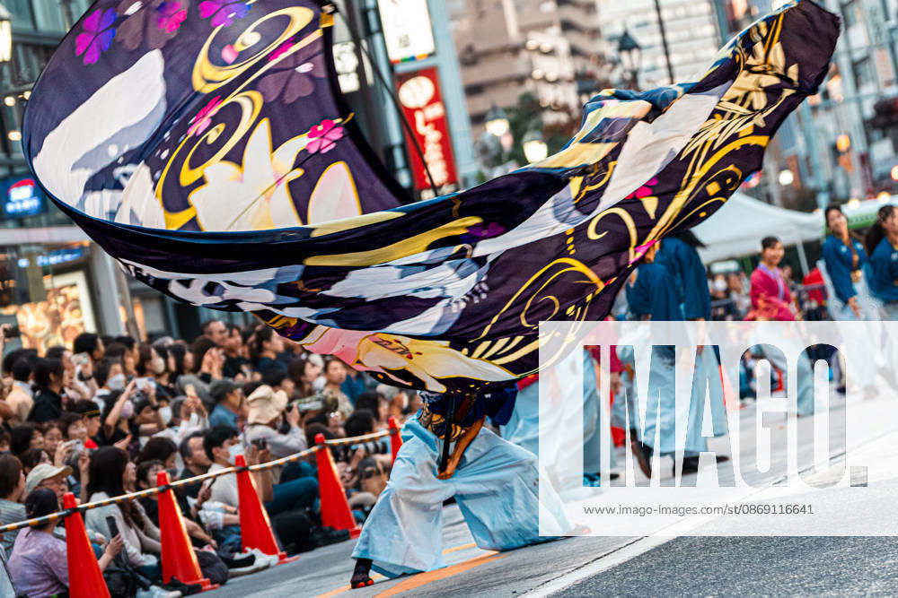 General view, October 10, 2026 - Dancers perform during the eve-of-festival events of the 27th Tokyo Yosakoi Festival in Ikebukuro, Tokyo, Japan, on October 10, 2026. Part of the Fukuro Matsuri celebrations, the event brings together yosakoi dance teams in colorful costumes for energetic performances combining traditional Japanese dance influences with contemporary music and choreography. aflo_354761606