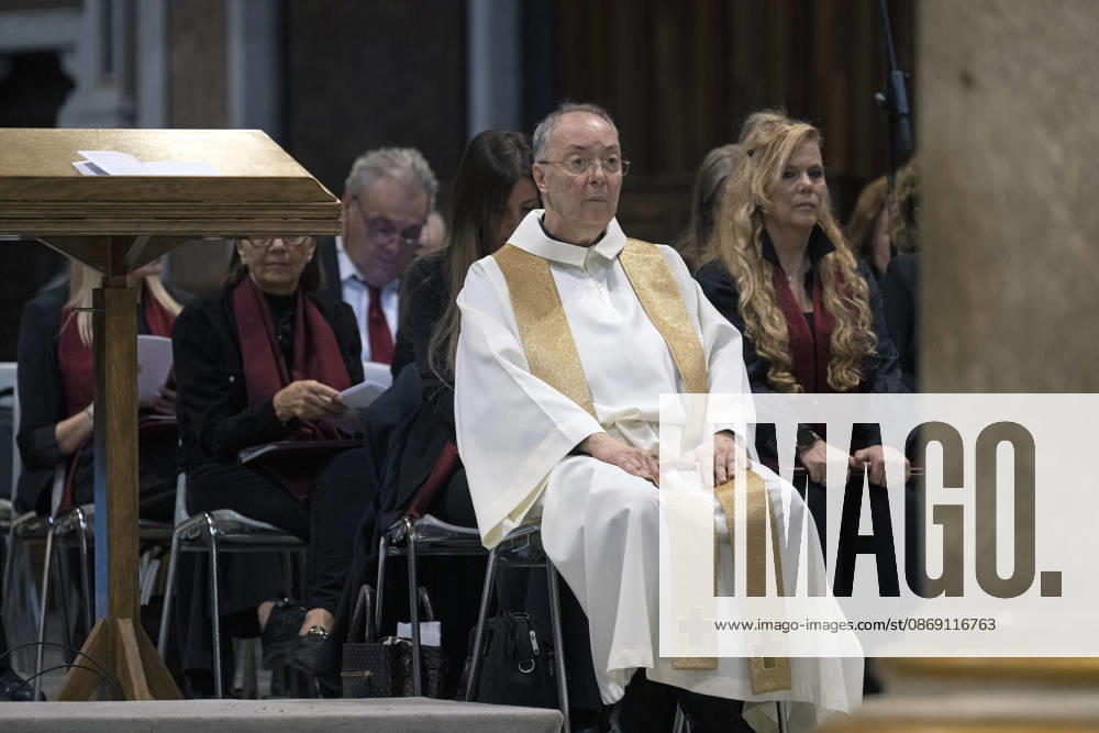 IPA89503388 - Italy, Rome, Vatican, October 10, 2026: Father Marco Frisina celebrates Mass for the ordination of deacons at St. John Lateran. Photo by ALESSIA GIULIANI Catholic Press Photo