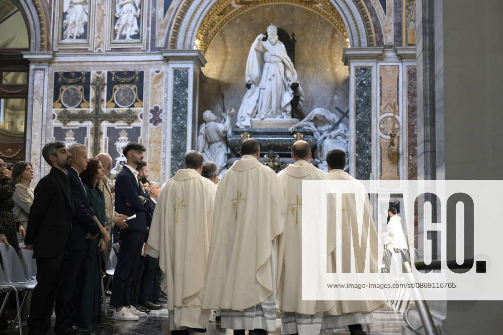 IPA89503401 - Italy, Rome, Vatican, October 10, 2026: Cardinal Baldo Reina celebrates Mass for the ordination of deacons at St. John Lateran. Photo by ALESSIA GIULIANI Catholic Press Photo