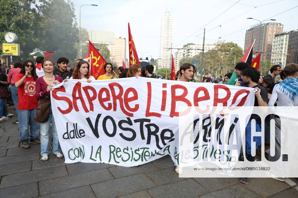 IPA89503935 - Milan, October 10, 2026, National Day of Mobilization, The end of genocide is the end of Zionism, marking the third anniversary of the start of the conflict in Gaza