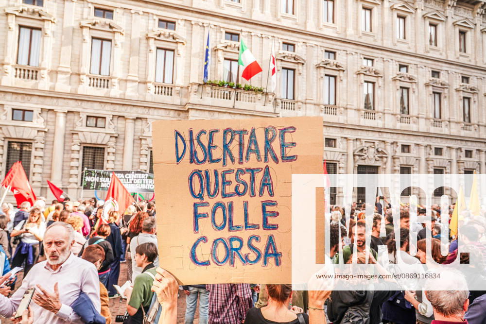 IPA89503719 - Milan, October 10, 2026 A protest organized by local No Data Centers committees to demand a halt to the construction and operation of new data centers in the province of Milan.