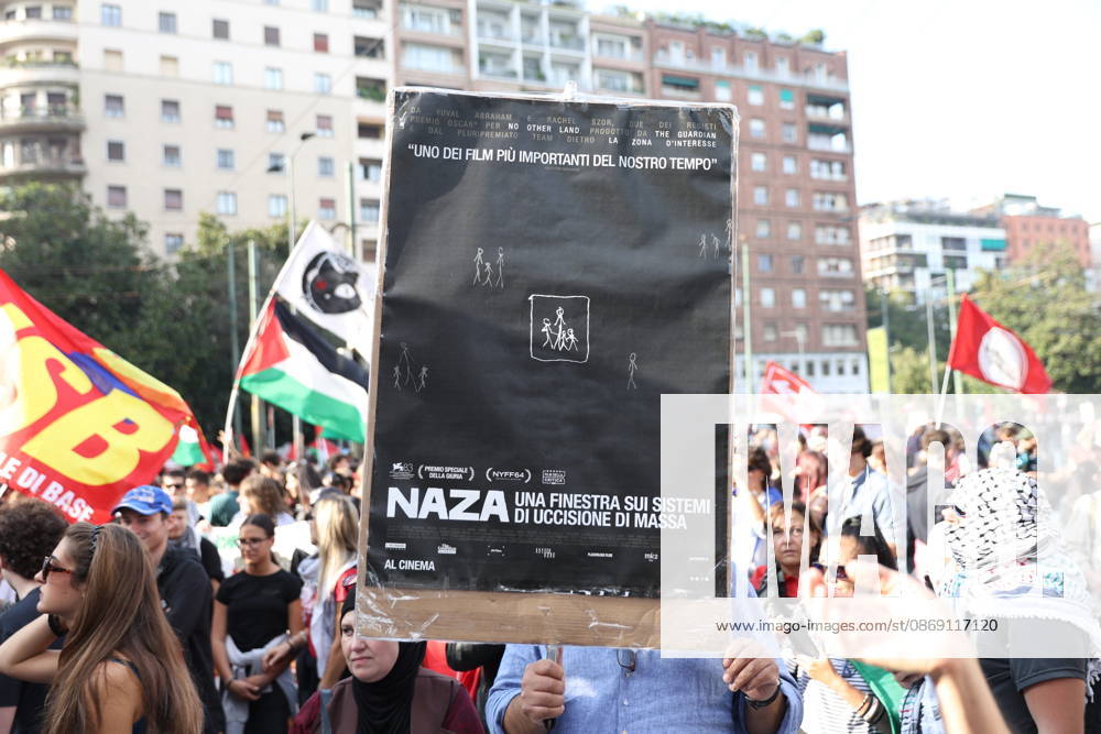 IPA89503891 - Milan, October 10, 2026, National Day of Mobilization, The End of Genocide Is the End of Zionism, marking the third anniversary of the start of the conflict in Gaza, Naza