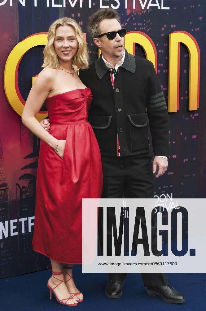 Scarlett Johansson und Sam Rockwell bei der Premiere des Netflix-Animationsfilms Ray Gunn auf dem 70. BFI London Film Festival 2026 in der Royal Festival Hall. London