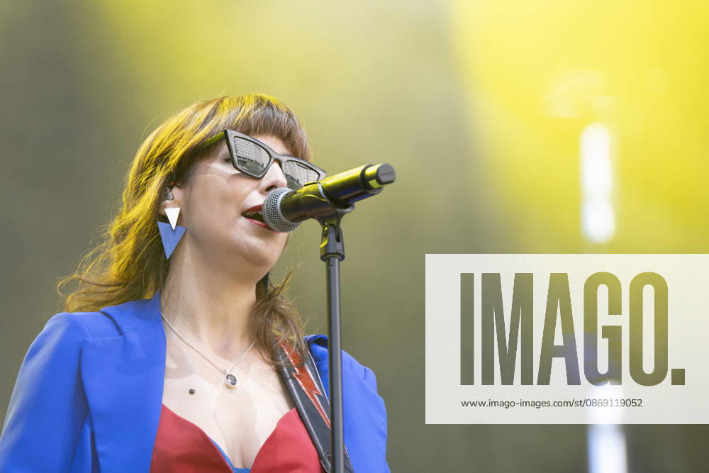 Nat Simons performs Hispanidad Festival 2026 in Madrid, Spain - 10 Oct 2026 Singer Nat Simons performs during the Hispanidad Festival 2026 concert at the Plaza de Espana. Madrid Spain