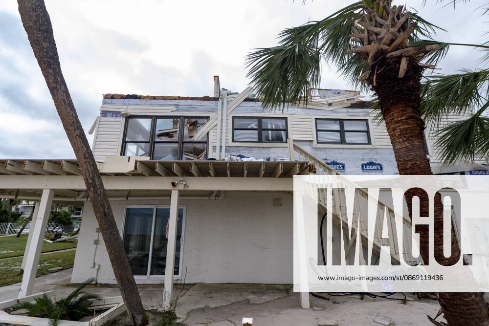 A home is severely damaged after Hurricane Isaias came ashore..Hurricane Isaias made landfall Friday, October 9 along the U.S. Gulf coast. Pensacola Beach USA - ZUMAs197 20261010_aaa_s197_034