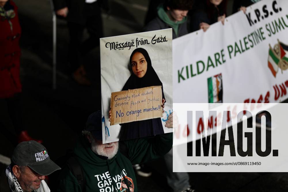 Thousands of pro-Palestine demonstrators gather in Dublin DUBLIN, IRELAND - OCTOBER 10: Thousands of pro-Palestine demonstrators gather in Dublin, Ireland, on October 10, 2026, for a national march marking three years since the October 7 attacks and the subsequent war in Gaza. Organized by the Ireland-Palestine Solidarity Campaign, the protest calls for sanctions against Israel and greater action by the Irish government, with demonstrators marching from the Garden of Remembrance towards the Dail. Mostafa Darwish Anadolu Dublin Ireland. Editorial use only. Please get in touch for any other usage.
