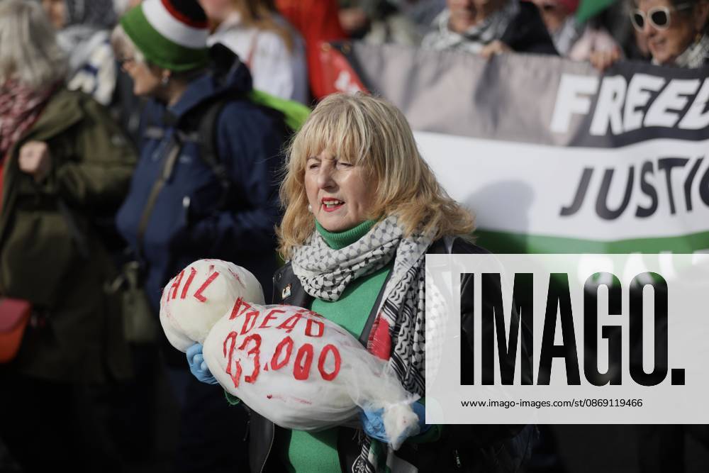 Thousands of pro-Palestine demonstrators gather in Dublin DUBLIN, IRELAND - OCTOBER 10: Thousands of pro-Palestine demonstrators gather in Dublin, Ireland, on October 10, 2026, for a national march marking three years since the October 7 attacks and the subsequent war in Gaza. Organized by the Ireland-Palestine Solidarity Campaign, the protest calls for sanctions against Israel and greater action by the Irish government, with demonstrators marching from the Garden of Remembrance towards the Dail. Mostafa Darwish Anadolu Dublin Ireland. Editorial use only. Please get in touch for any other usage.