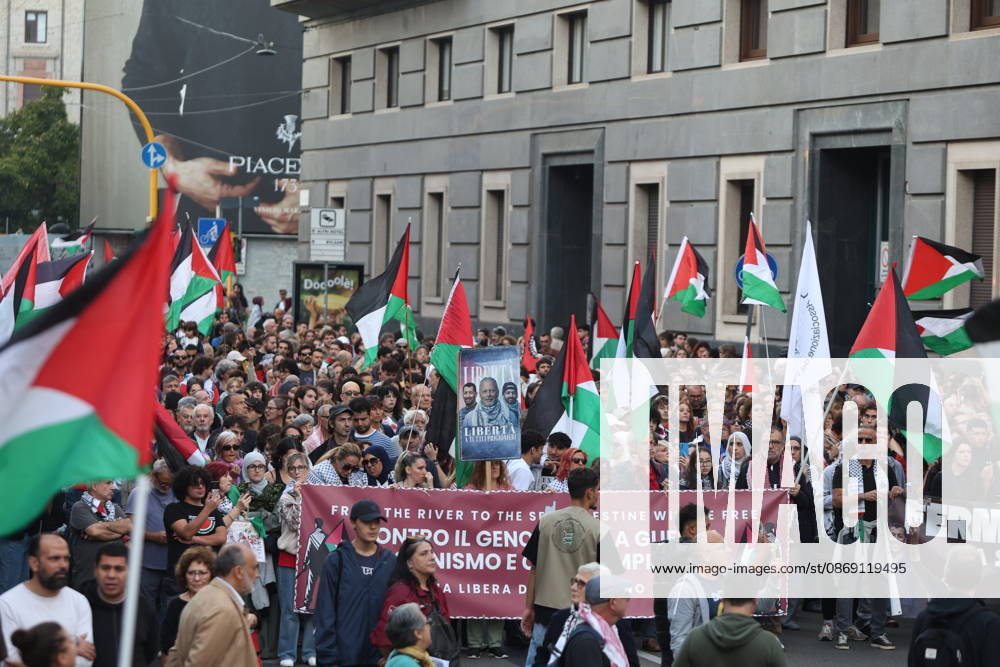 IPA89508960 - Milan, National Day of Mobilization: The End of Genocide Is the End of Zionism, marking the third anniversary of the start of the conflict in Gaza