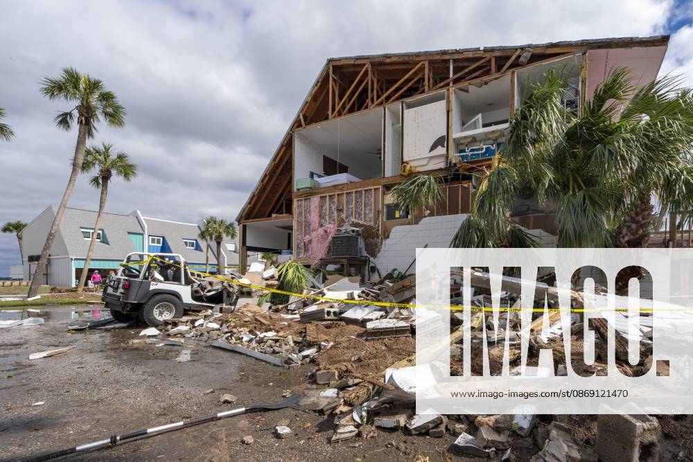 A home is partially destroyed after Hurricane Isaias came ashore..Hurricane Isaias made landfall Friday, October 9 along the U.S. Gulf coast. Pensacola Beach USA - ZUMAs197 20261010_aaa_s197_076