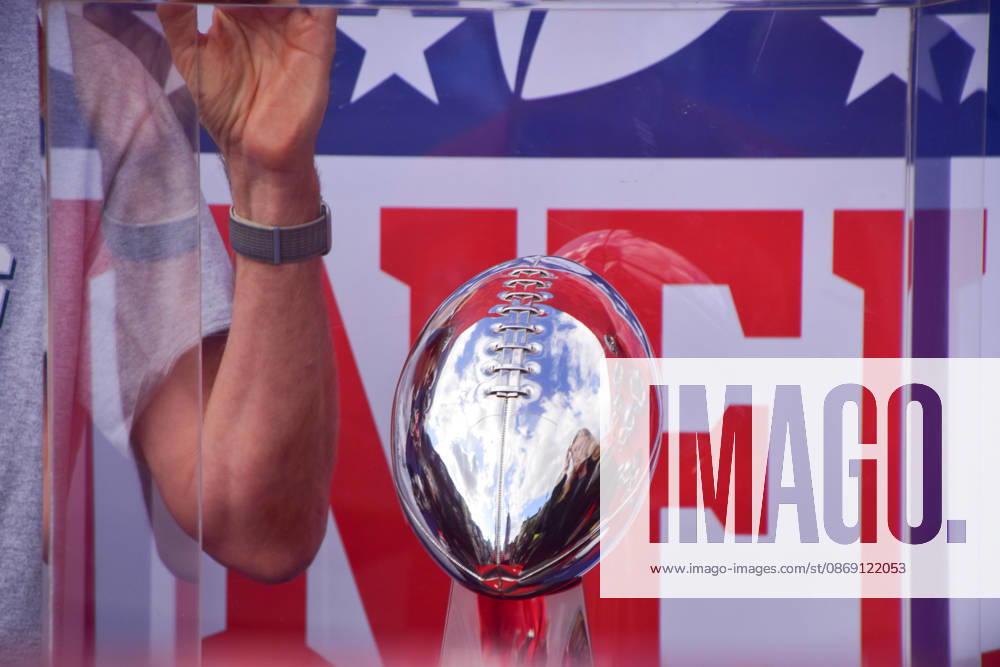 The Vince Lombardi Trophy at the NFL Experience in Trafalgar Square, a two-day fan event celebrating the 2026 NFL London Games. London United Kingdom - ZUMAv130 20261010_zip_v130_045