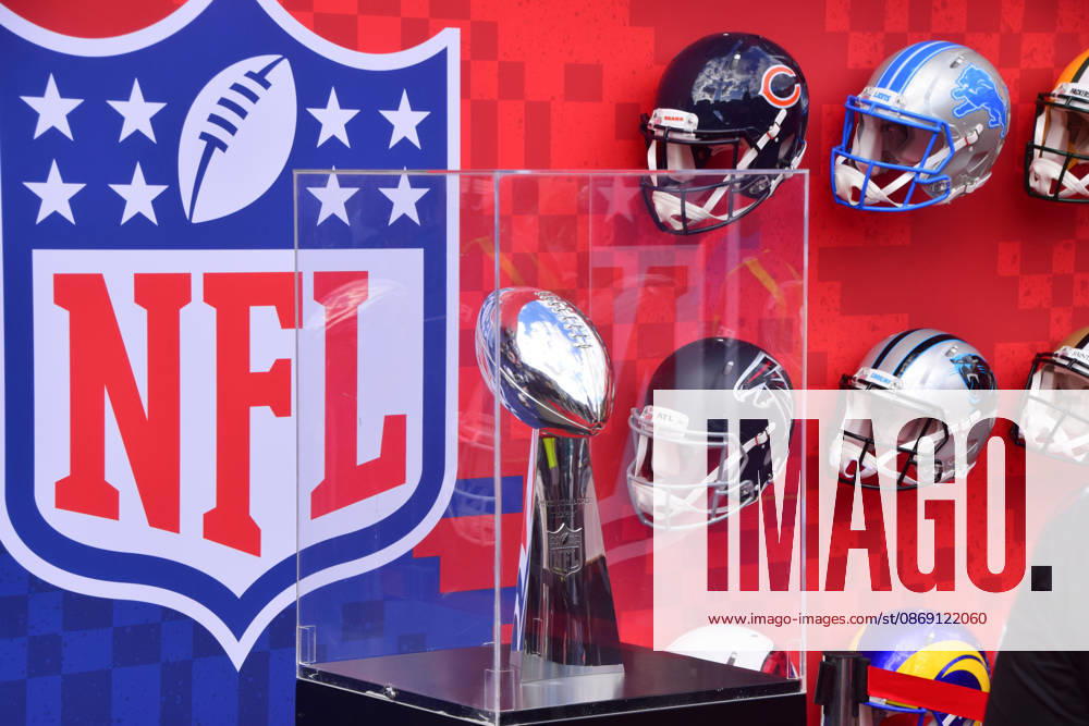 The Vince Lombardi Trophy at the NFL Experience in Trafalgar Square, a two-day fan event celebrating the 2026 NFL London Games. London United Kingdom - ZUMAv130 20261010_zip_v130_047