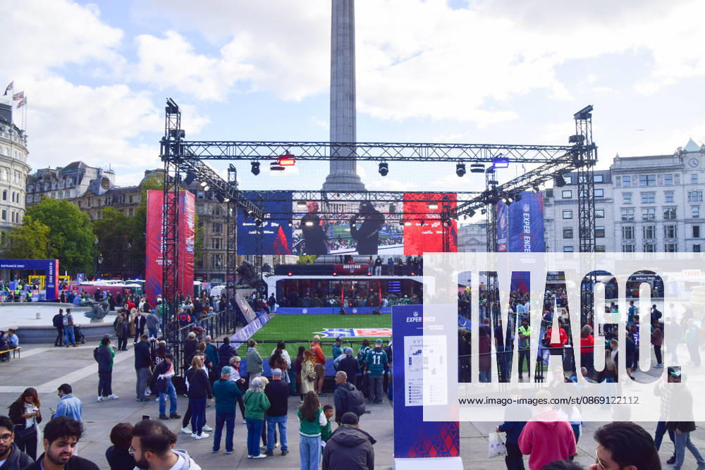 The NFL Experience in Trafalgar Square, a two-day fan event celebrating the 2026 NFL London Games. London United Kingdom - ZUMAv130 20261010_zip_v130_051