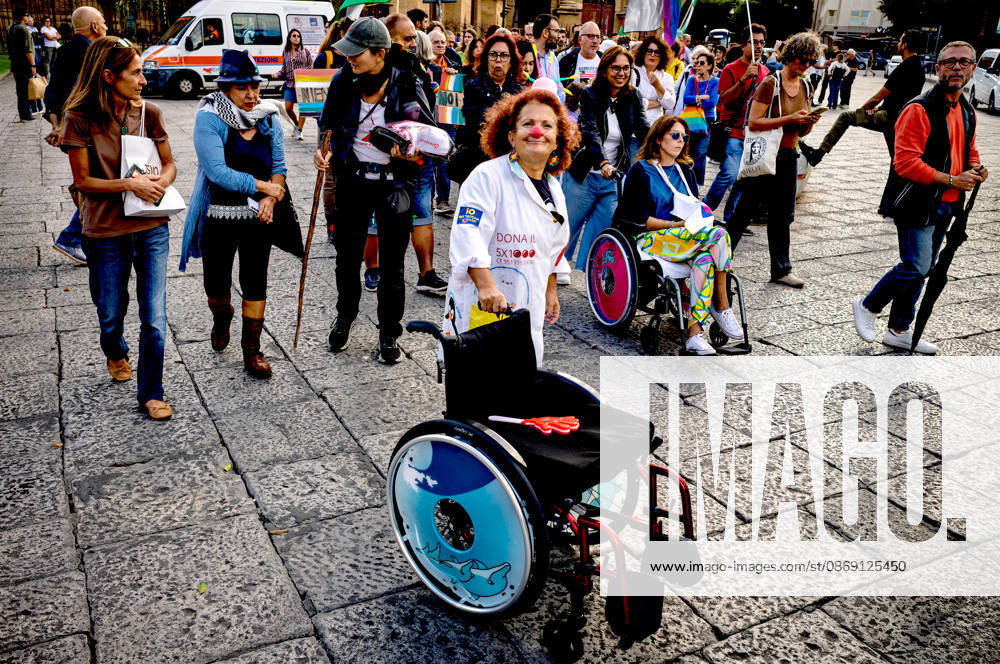 Disability Pride Palermo 2026 PALERMO, ITALY - OCTOBER 10: Disability Pride Palermo, dedicated this year to the theme Revolutionary Disabilities to advocate for the rights and self-determination of people with disabilities and to demand the elimination of architectural barriers, on October 10, 2026 in Palermo, Italy. Palermo Sicily Italy