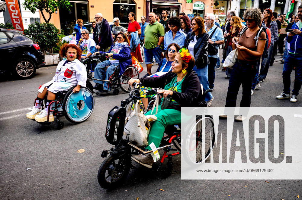 Disability Pride Palermo 2026 PALERMO, ITALY - OCTOBER 10: Disability Pride Palermo, dedicated this year to the theme Revolutionary Disabilities to advocate for the rights and self-determination of people with disabilities and to demand the elimination of architectural barriers, on October 10, 2026 in Palermo, Italy. Palermo Sicily Italy