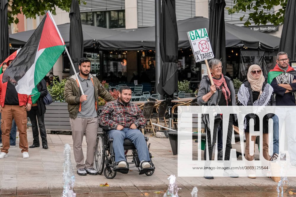 Pro-Palestine demonstration held in Luxembourg LUXEMBOURG, LUXEMBOURG - OCTOBER 10: Demonstrators gather for a pro-Palestine march organized by the Letz Act for Palestine initiative as part of a global day of action in solidarity with Palestinians in Luxembourg City, Luxembourg, on October 10, 2026. Organized in response to a call by the Global Alliance for Palestine, the march begins on Boulevard Franklin Roosevelt and proceeds towards Place de Paris, with participants calling for justice, freedom and self-determination for Palestinians. Muhammed Said Tako Anadolu Luxembourg Luxembourg. Editorial use only. Please get in touch for any other usage.