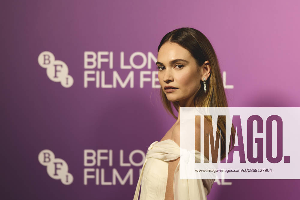 LILY JAMES attending the red carpet at the premier of the liberation at the BFI London Film Festival in london on October 9th London United Kingdom - ZUMAg279 20261010_zip_g279_034