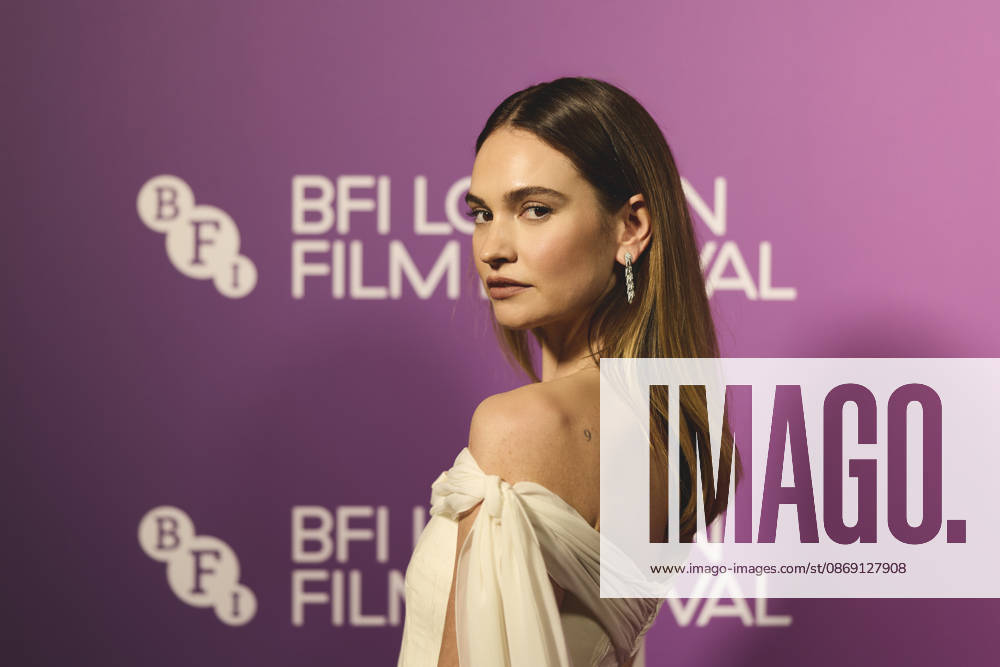 LILY JAMES attending the red carpet at the premier of the liberation at the BFI London Film Festival in london on October 9th London United Kingdom - ZUMAg279 20261010_zip_g279_035