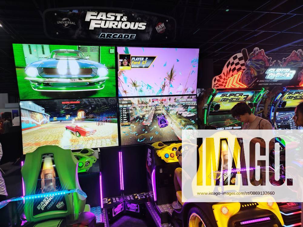 Activity at Brasil Game Show. Sao Paulo (SP), 10 10 2026 - Fun Technology Games - Activity during the second day of Brasil Game Show, an event that brings together electronic game manufacturers such as Sega and Nintendo with the launch of games such as Call of Duty, Final Fantasy, Sonic, Star Fox, Batman among others and distributors of gamer products and accessories. The fair takes place in the Anhembi district in Sao Paulo from today (9) until next Monday, October 12.(Foto: Leandro Chemalle Thenews2 imago images) Activity at Brasil Game Show.