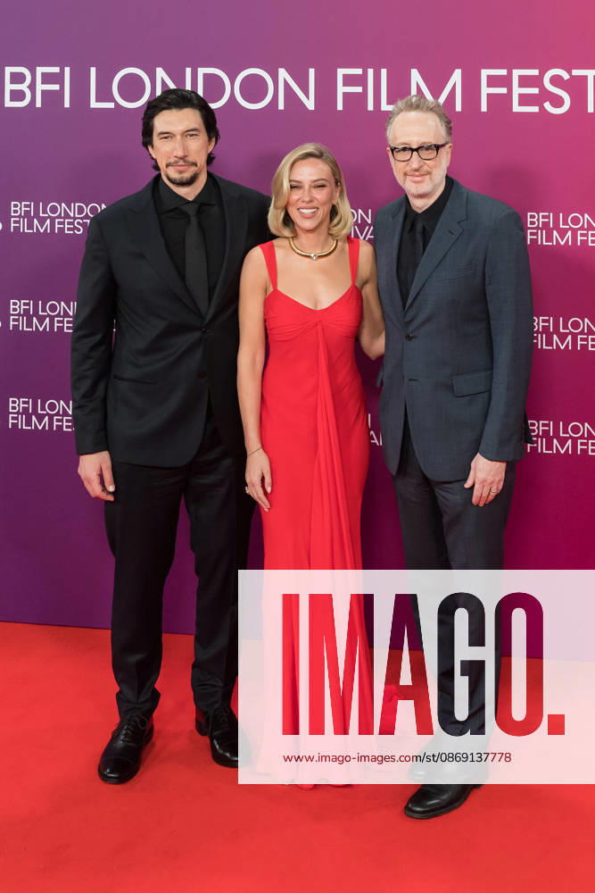 Paper Tiger Premiere at BFI London Film Festival LONDON, UNITED KINGDOM - OCTOBER 10: (L-R) Adam Driver, Scarlett Johansson and James Gray attend the premiere of Paper Tiger during the 70th BFI London Film Festival at the Royal Festival Hall in London, United Kingdom on October 10, 2026. Wiktor Szymanowicz Anadolu London United Kingdom. Editorial use only. Please get in touch for any other usage.