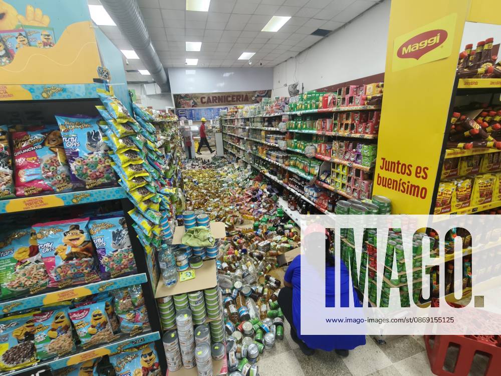 (261011) -- PENONOME, Oct. 11, 2026 -- This photo taken on Oct. 10, 2026 shows products scattered on the floor of a supermarket in Penonome, Panama. Panama declared a state of emergency on Saturday to coordinate relief efforts and assist communities affected by a powerful earthquake that struck the country Friday. ) PANAMA-PENONOME-EARTHQUAKE-AFTERMATH LixJiaxu