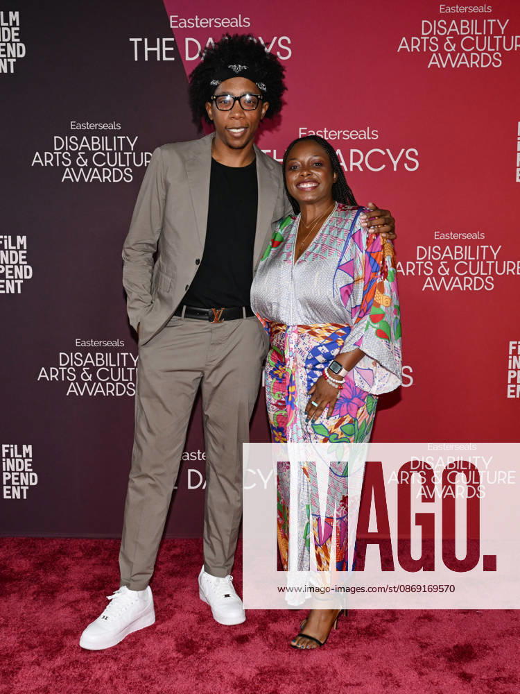J. SNOW and AALIYAH WILLIAMS attend the inaugural Easterseals Disability Arts & Culture Awards DARCYS Awards red carpet. Santa Monica USA - ZUMAb173 20261010_aap_b173_065
