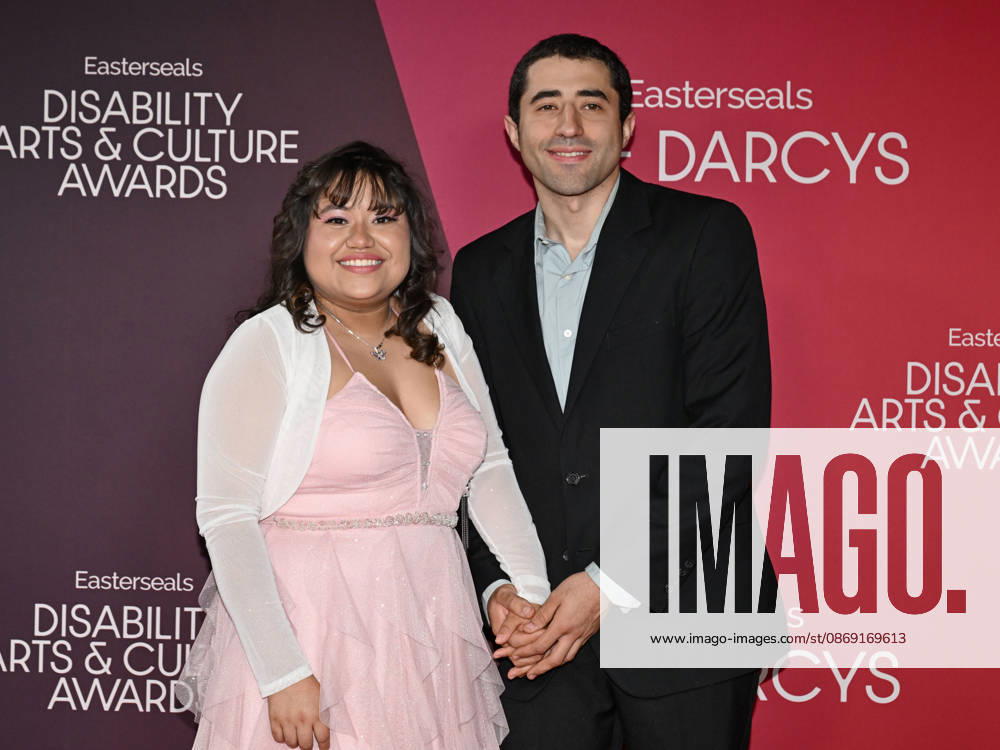 MELISSA RAMIREZ and ADAN CORREA attend the inaugural Easterseals Disability Arts & Culture Awards DARCYS Awards red carpet. Santa Monica USA - ZUMAb173 20261010_aap_b173_075