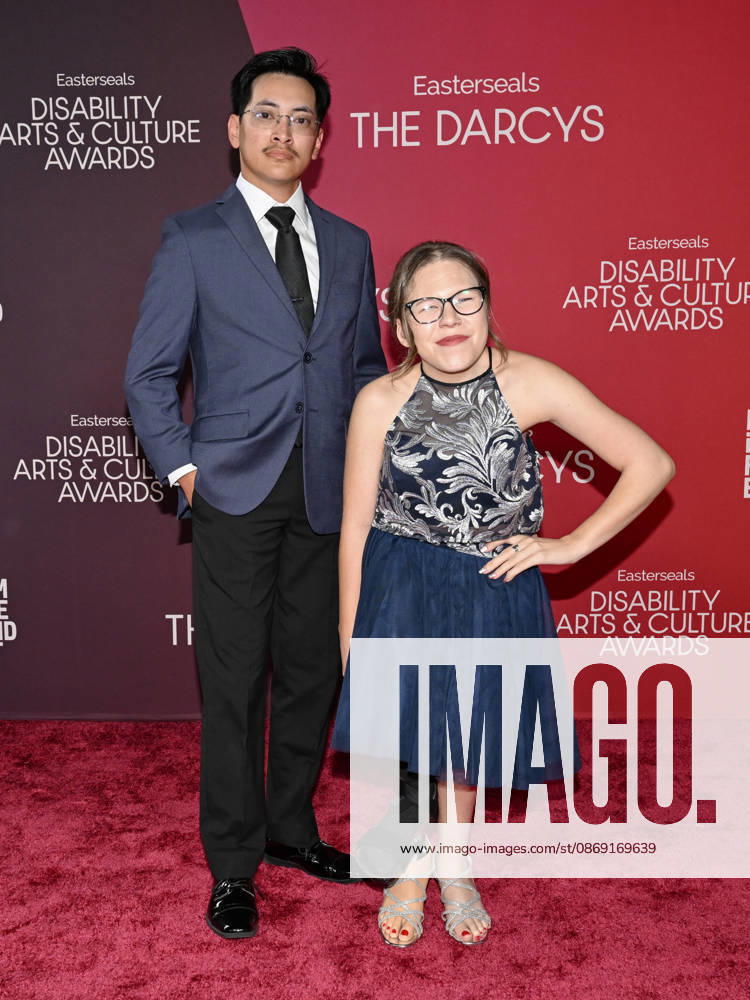 CASSIDY HUFF and KAZ AKERS attend the inaugural Easterseals Disability Arts & Culture Awards DARCYS Awards red carpet. Santa Monica USA - ZUMAb173 20261010_aap_b173_083