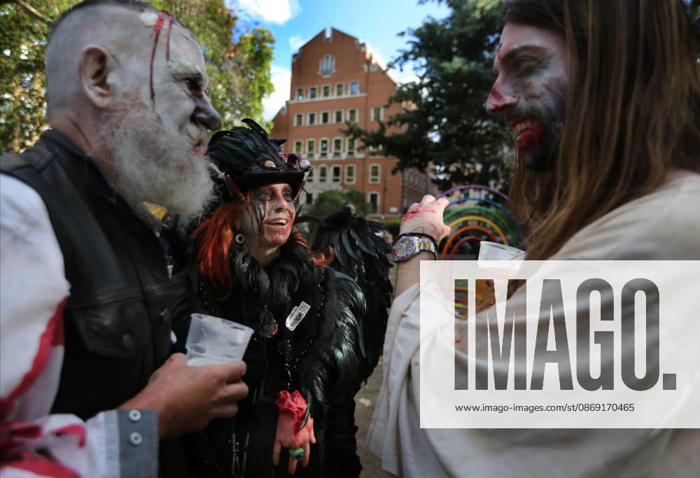 World Zombie Day In London, UK - 10 Oct 2026 Revellers dressed as zombies socialise in Soho Square during the celebration. Supporters of World Zombie Day dressed in their best zombie attire and took to the streets and open spaces of London’s Soho district. The event started in the United States in 2006 and raises money through donations for charities like The Dead Good Club that helps people keep abreast of fast changing technologies like AI and digital media. London United Kingdom