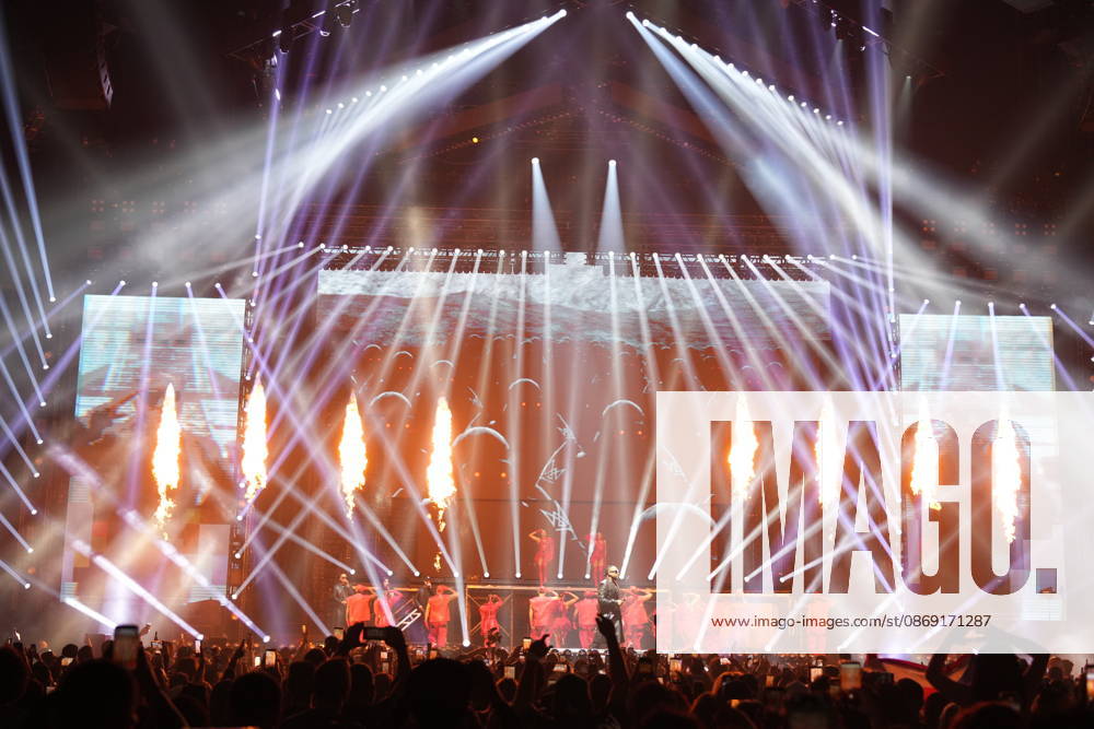 Puerto Rican singer Don Omar performs during his concert at the Barclays Center in New York, United States, 10 October 2026. Don Omar Concert in New York !ACHTUNG: NUR REDAKTIONELLE NUTZUNG!