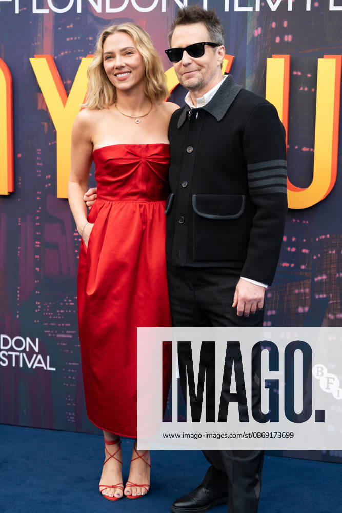 Scarlett Johansson and Sam Rockwell attend the Ray Gunn Gala during the 70th BFI London Film Festival at The Royal Festival Hall. London United Kingdom - ZUMAs197 20261010_aaa_s197_591