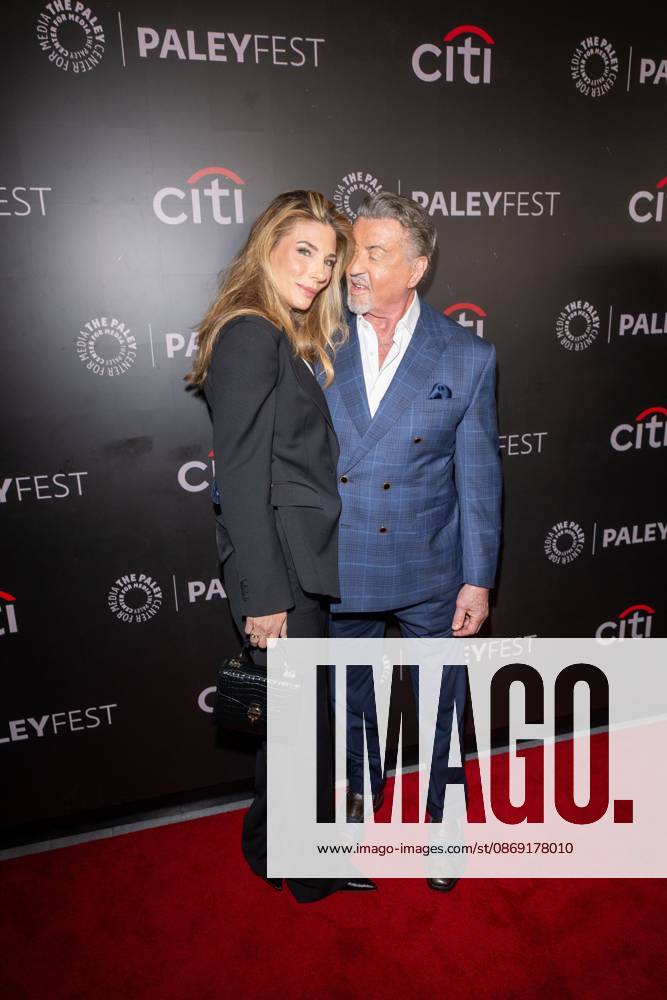 (L-R) Jennifer Flavin and Sylvester Stallone attend.screening of Tulsa King during PaleyFest NY 2026 at The Paley Museum on October 10, 2026 in New York City. New York United States - ZUMAs197 20261010_aaa_s197_694