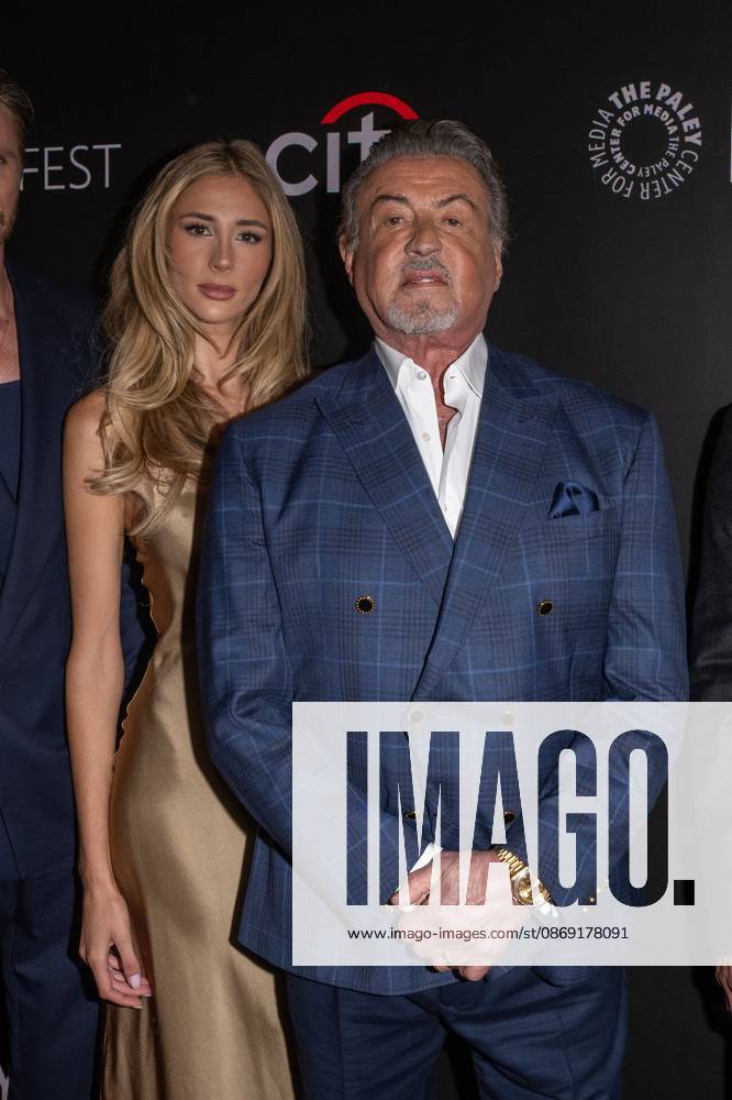 (L-R) Scarlet Rose Stallone and Sylvester Stallone attend.screening of Tulsa King during PaleyFest NY 2026 at The Paley Museum on October 10, 2026 in New York City. New York United States - ZUMAs197 20261010_aaa_s197_705