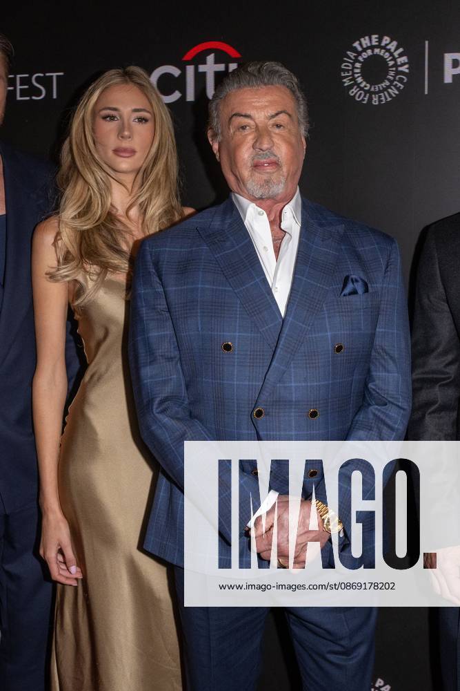 (L-R) Scarlet Rose Stallone and Sylvester Stallone attend.screening of Tulsa King during PaleyFest NY 2026 at The Paley Museum on October 10, 2026 in New York City. New York United States - ZUMAs197 20261010_aaa_s197_711