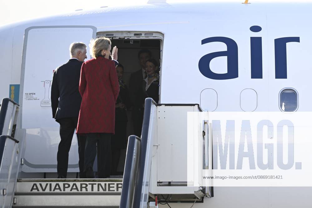 King Philippe - Filip of Belgium and Queen Mathilde of Belgium pictured at the official departure ceremony ahead of a state visit of the Belgian King and Queen to Kazakhstan, on Sunday 11 October 2026, at Melsbroek military airport. The first State Visit of Belgium s royal couple in central Asia from 11 to 14 October 2026, aims to highlight bilateral cooperation in the economic, academic, and cultural fields. JASPERxJACOBS 189424650
