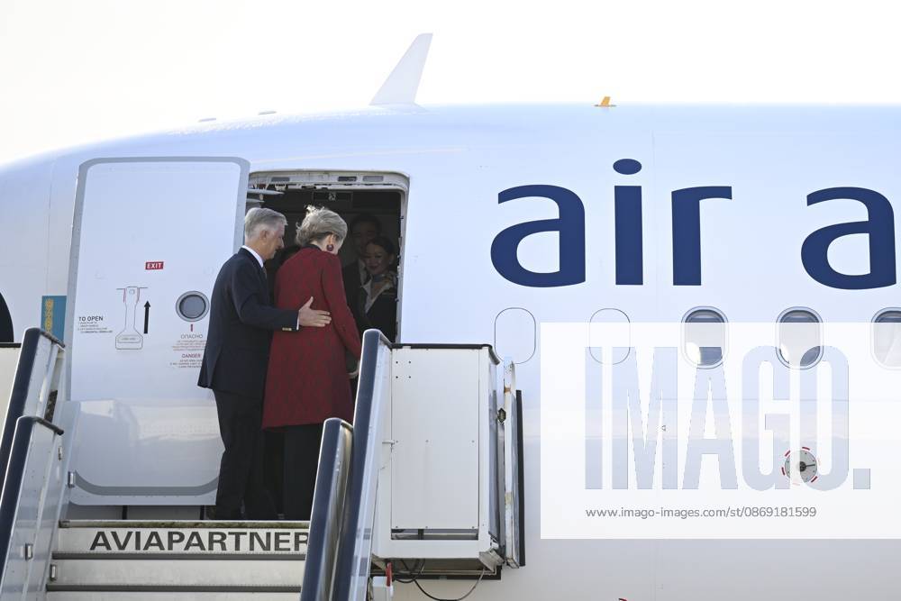King Philippe - Filip of Belgium and Queen Mathilde of Belgium pictured at the official departure ceremony ahead of a state visit of the Belgian King and Queen to Kazakhstan, on Sunday 11 October 2026, at Melsbroek military airport. The first State Visit of Belgium s royal couple in central Asia from 11 to 14 October 2026, aims to highlight bilateral cooperation in the economic, academic, and cultural fields. JASPERxJACOBS 189424673
