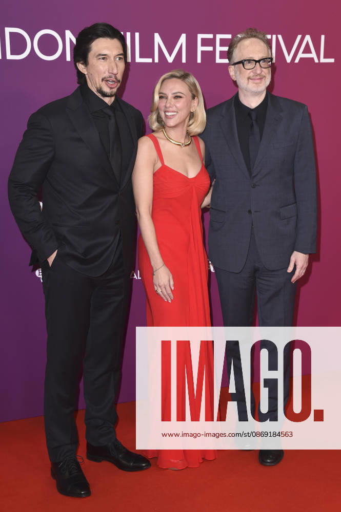 Adam Driver, Scarlett Johansson und James Gray bei der Premiere des Kinofilms Paper Tiger auf dem 70. BFI London Film Festival 2026 in der Royal Festival Hall. London