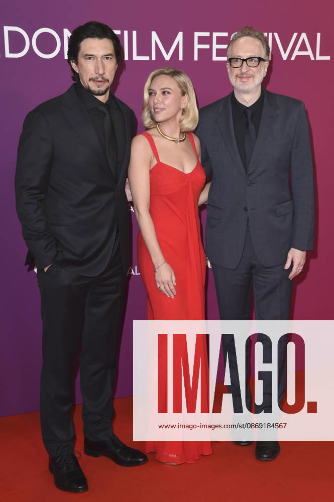 Adam Driver, Scarlett Johansson und James Gray bei der Premiere des Kinofilms Paper Tiger auf dem 70. BFI London Film Festival 2026 in der Royal Festival Hall. London