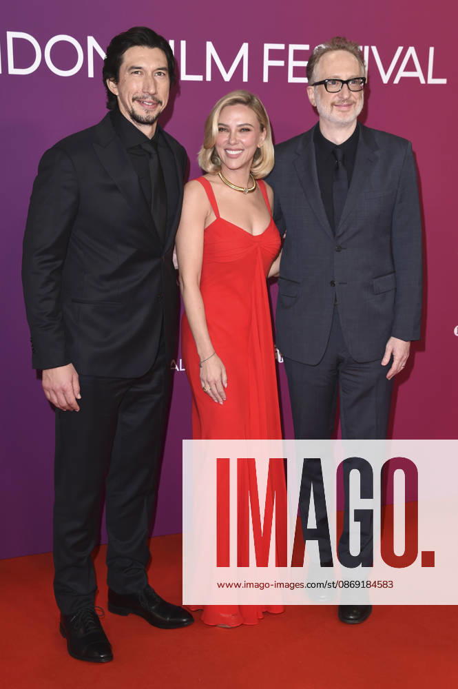 Adam Driver, Scarlett Johansson und James Gray bei der Premiere des Kinofilms Paper Tiger auf dem 70. BFI London Film Festival 2026 in der Royal Festival Hall. London