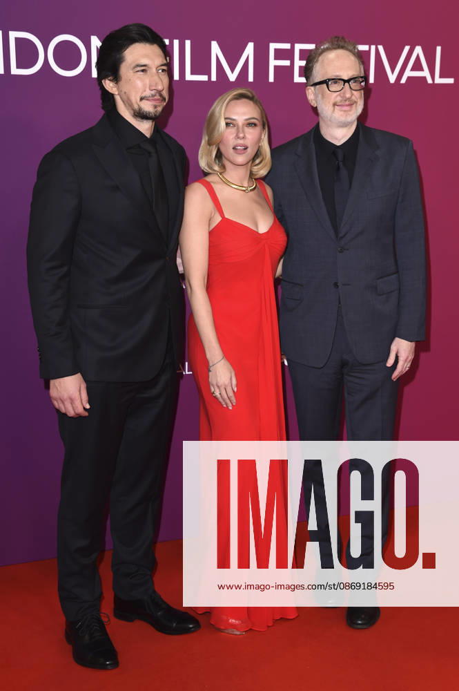Adam Driver, Scarlett Johansson und James Gray bei der Premiere des Kinofilms Paper Tiger auf dem 70. BFI London Film Festival 2026 in der Royal Festival Hall. London
