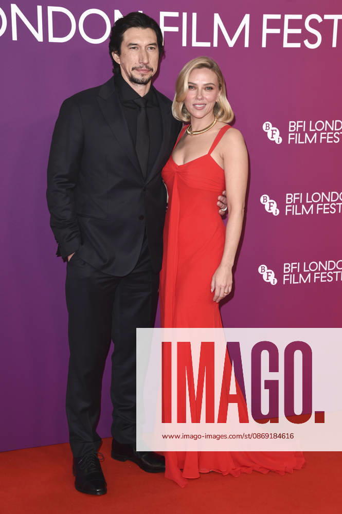 Adam Driver und Scarlett Johansson bei der Premiere des Kinofilms Paper Tiger auf dem 70. BFI London Film Festival 2026 in der Royal Festival Hall. London