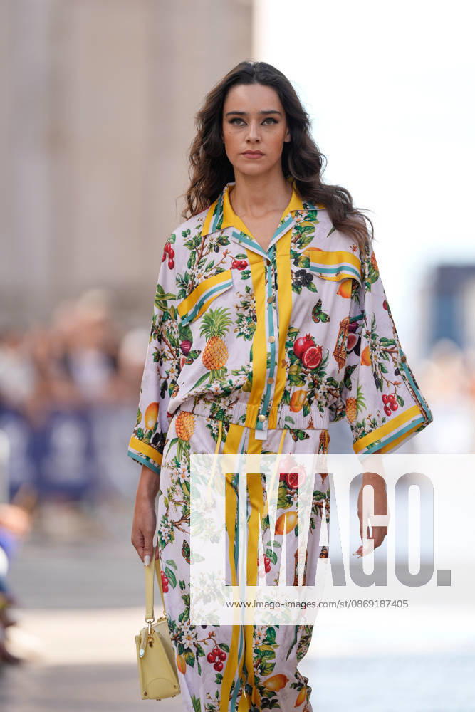 Lisbon Fashion Week in Lisboa, Portugal - 10 Oct 2026 A model walks the runway during Carlos Gil fashion show at ModaLisboa Priority, Lisbon Fashion Week in Lisboa. Lisbon Portugal