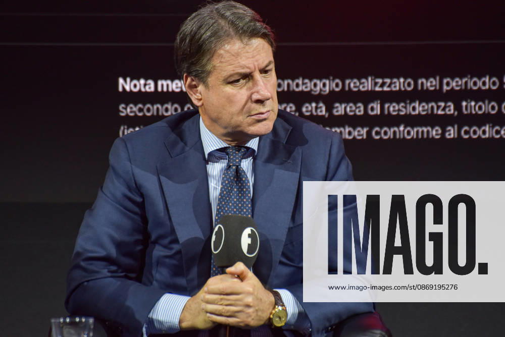 Movimento 5 Stelle President Giuseppe Conte speaks during the panel Faccia a Faccia con i politici at the Rumore Festival 2026 at Acquario Romano in Rome on October 11, 2026. Rome Italy - ZUMAn299 20261011_zip_n299_001