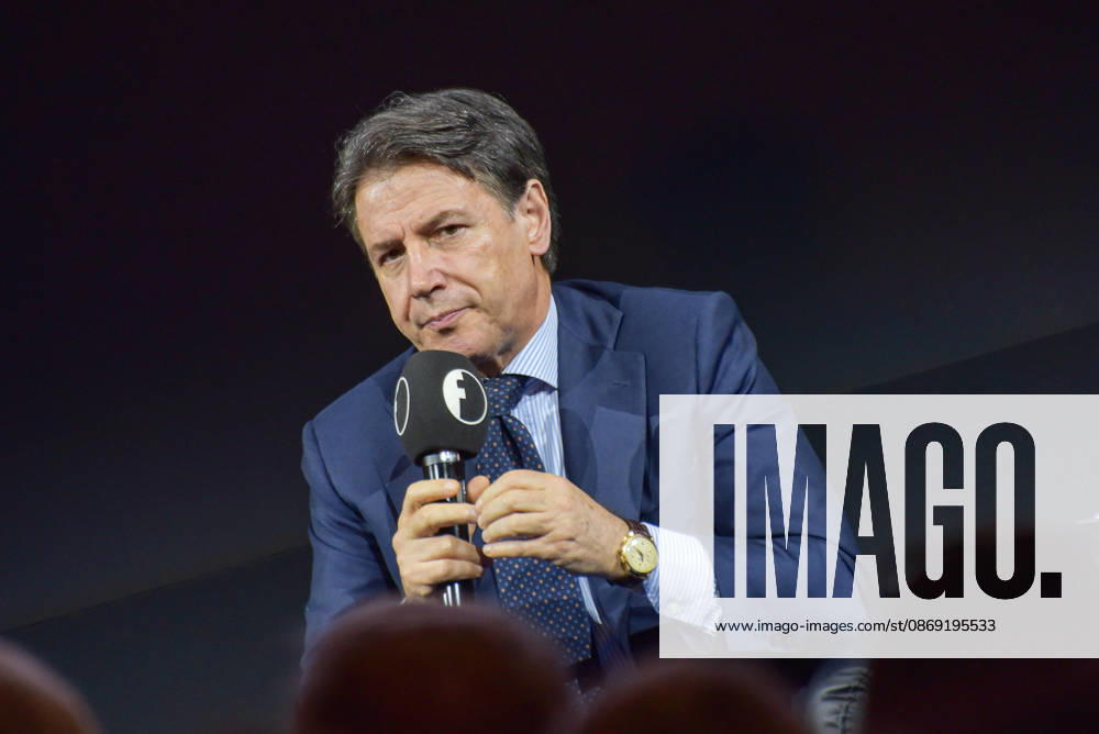 Movimento 5 Stelle President Giuseppe Conte speaks during the panel Faccia a Faccia con i politici at the Rumore Festival 2026 at Acquario Romano in Rome on October 11, 2026. Rome Italy - ZUMAn299 20261011_zip_n299_012