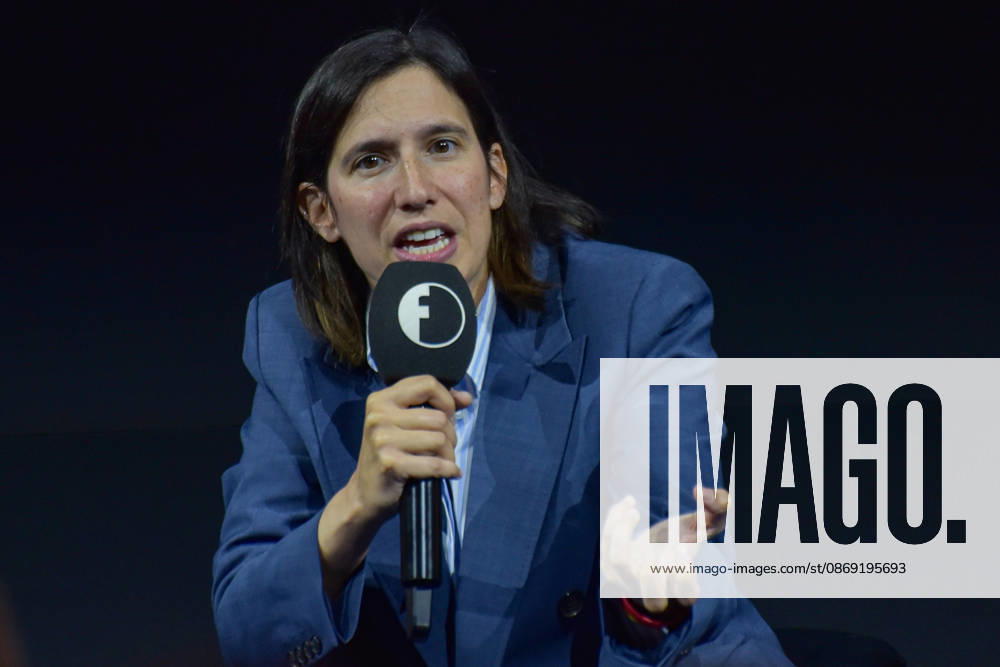 Partito Democratico Secretary Elly Schlein speaks during the panel Faccia a Faccia con i politici at the Rumore Festival 2026 at Acquario Romano in Rome on October 11, 2026. Rome Italy - ZUMAn299 20261011_zip_n299_039