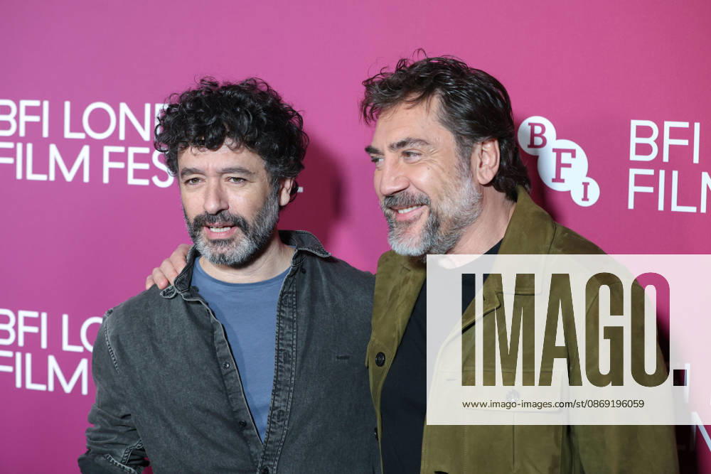 RODRIGO SOROGOYEN (L) and JAVIER BARDEM attend the premiere of â€oeThe Beloved†during the 70th BFI London Film Festival at BFI IMAX in London. London United Kingdom - ZUMAa279 20261011_zsp_a279_023