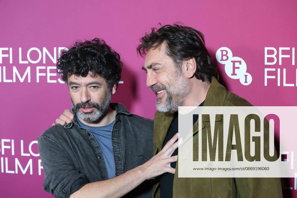 RODRIGO SOROGOYEN (L) and JAVIER BARDEM attend the premiere of â€oeThe Beloved†during the 70th BFI London Film Festival at BFI IMAX in London. London United Kingdom - ZUMAa279 20261011_zsp_a279_024