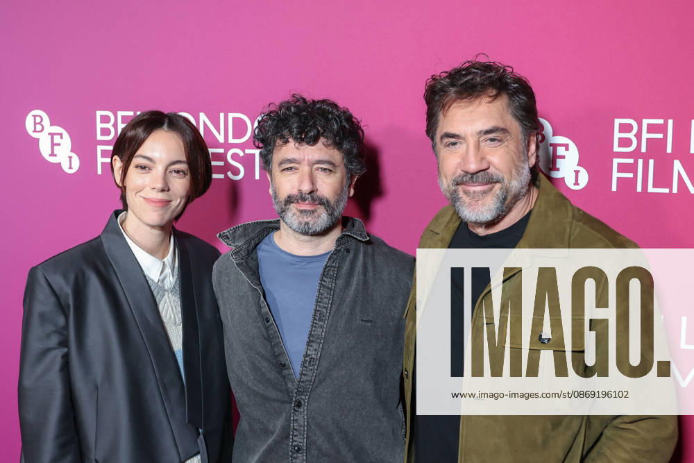 VICTORIA LUENGO (L),RODRIGO SOROGOYEN (C) and JAVIER BARDEM (R) attend the premiere of Ã¢â‚¬oeThe BelovedÃ¢â‚¬Â during the 70th BFI London Film Festival at BFI IMAX in London. London United Kingdom - ZUMAa279 20261011_zsp_a279_033